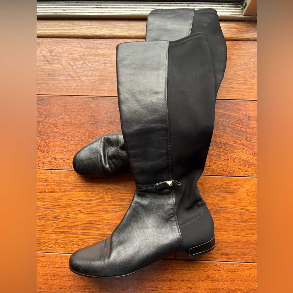 Kate spade knee high pull on boots